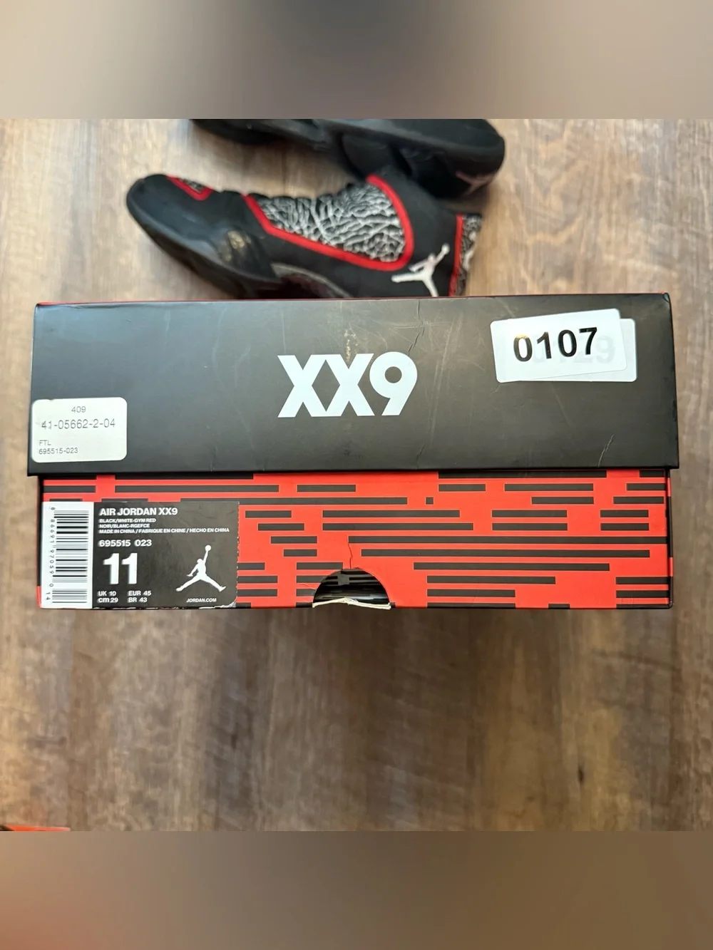 Nike Air Jordan 29 XX9 Black Gym Red Men’s Size 11 Sneakers Shoes 695515-023. Li